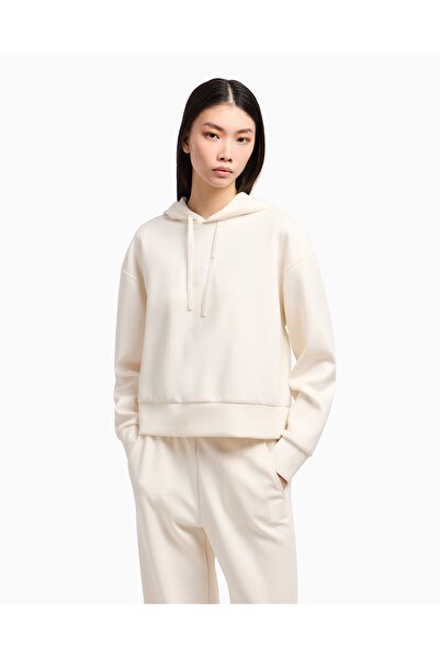 Armani Exchange Women's Regular Fit Hooded Collar Elastic Waist Long Sleeve E...