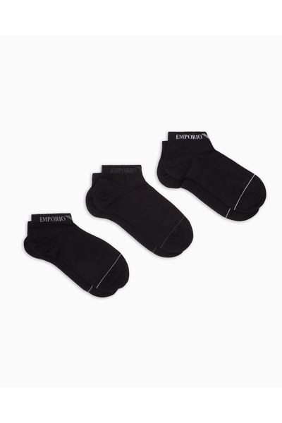 Emporio Armani Ανδρικές βαμβακερές κοντές κάλτσες με ελαστικό τελείωμα στον α...
