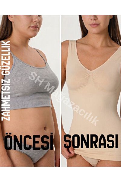 Sh Mağazacılık Γυναικείος κορσές κορσέ 2 Size Premium στήθος, κοιλιά και μέση