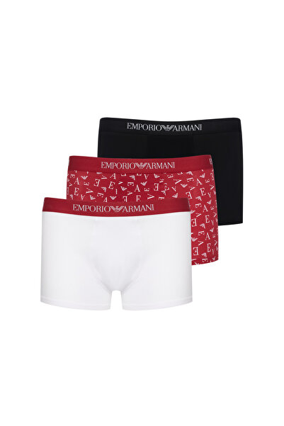 Emporio Armani Ανδρικά μαλακά βαμβακερά λευκά μποξεράκια 3 τεμαχίων με ελαστι...