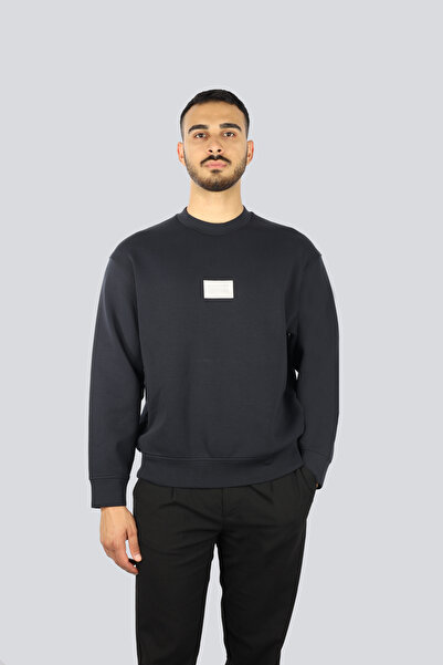Emporio Armani Erkek Fermuarlı ve Kabartmalı Kartal Logolu Regular Fit Kapüşo...