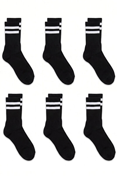 Hepsine Rakip Πακέτο 6 ανδρικών Unisex ριγέ κάλτσες βαμβακερές τένις Οικονομι...