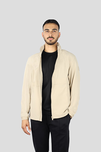 BOSS Erkek Dik Yaka Regular Fit Çıkarılabilir Kapüşonlu Fermuar Kapamalı Esne...