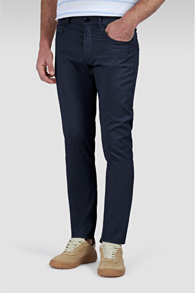 PAUL&SHARK Erkek Pamuklu Regular Fit Normal Bel Daralan Paça Lacivert Pantolon