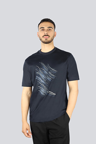 Emporio Armani Ανδρικό μπλουζάκι με κανονική εφαρμογή, στρογγυλή λαιμόκοψη, κ...