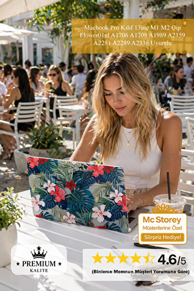 Mcstorey Macbook Pro Kılıf 13inç M1 M2 Çip Flower01nl A1706 A1708 A1989 A2159...