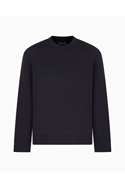 Emporio Armani Erkek Dokuma Kumaş Regular Fit Yuvarlak Yaka Uzun Kollu Lacive...
