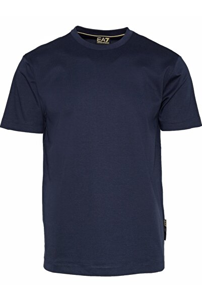 EA7 Ανδρικό βαμβακερό κοντομάνικο μπλουζάκι σε ναυτικό μπλε χρώμα