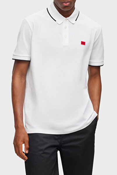 HUGO Düz Beyaz Erkek Polo T-shirt 50490775_deresino232 10231467 01