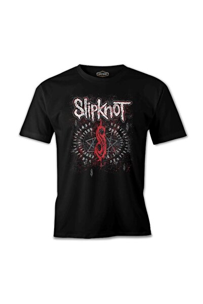 Lord T-Shirt Slipknot - تي شيرت رجالي أسود بشعار