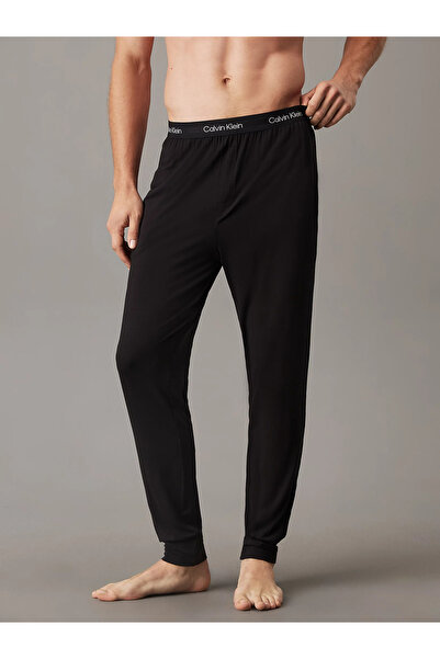 Calvin Klein Erkek Beli Lastikli Marka Logolu Slim Fit Gri Eşofman Altı