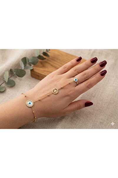 TLSMACCESORIES ÇELİK ŞAHMERAN YÜZÜKLÜ GOLD