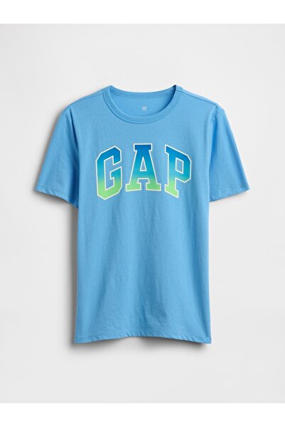 GAP Erkek Çocuk Açık Mavi Logo T-Shirt
