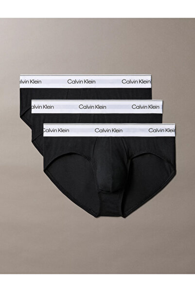 Calvin Klein Men's Elastic Waistband Brand Logo Slip Black Boxer