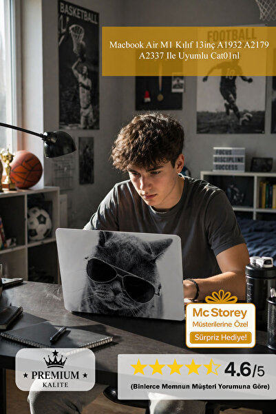 Mcstorey Macbook Air M1 Kılıf 13inç A1932 A2179 A2337 Ile Uyumlu Cat01nl