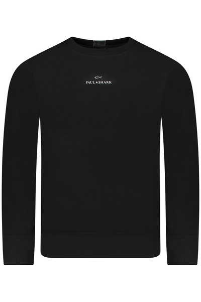 PAUL&SHARK Erkek Pamuklu Uzun Kol Dokuma Günlük Kullanım Siyah Sweatshirt