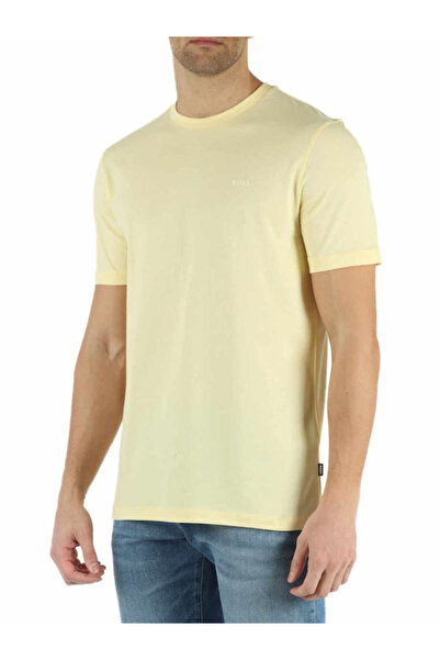 BOSS Erkek regular fit Kısa Kollu Düz Bisiklet Yaka Sarı1 T-Shirt