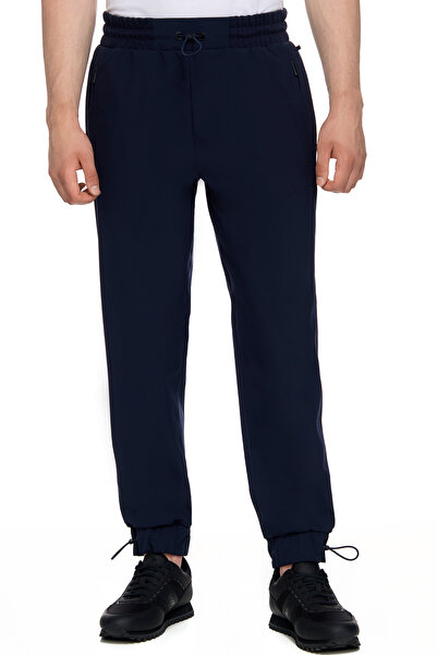 BOSS Erkek Relaxed Fit Esnek Kumaş Rahat Lacivert Pantolon