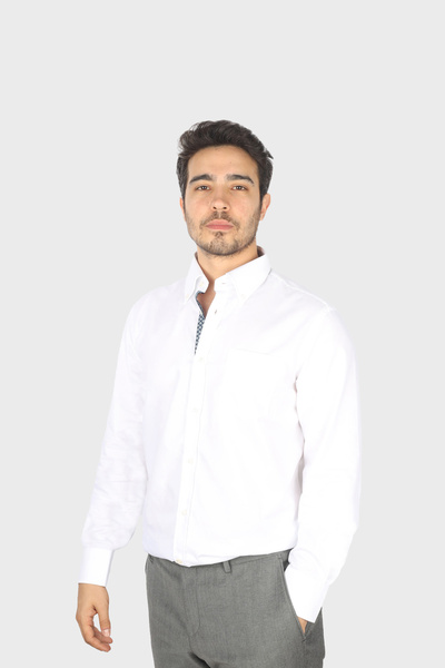 PAUL&SHARK Erkek Spor Model Uzun Kollu Regular Fit Beyaz Gömlek