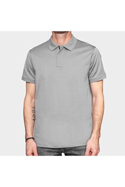 Emporio Armani Men's Logo Polo Collar Short Sleeve Buttoned Gray Polo Collar ...