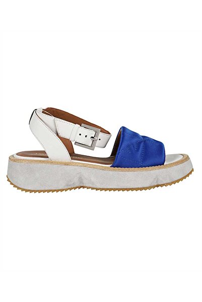 Emporio Armani Γυναικεία πέδιλα με αγκράφα και χοντρή σόλα, καθημερινά λευκά