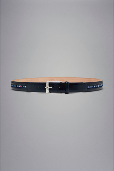 PAUL&SHARK Men's Woven Belt C.w. Leather-fabrıc
