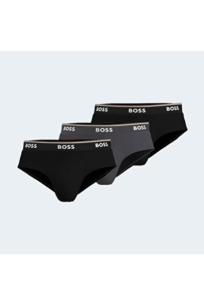BOSS Erkek Pamuklu Logolu Dokuma Kumaş 3 lü Paket Çok Renkli Boxer