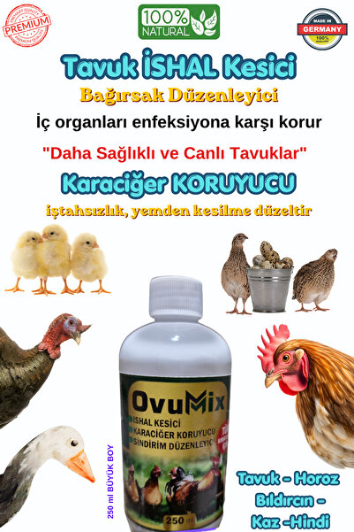 OVUMİX Tavuklar Için I.s.h.a.l Kesici , Sin.dirim Sis.temi Düzenleyici Ve Kar...