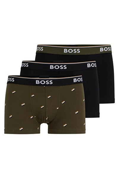 BOSS Erkek Marka Logolu Beli Lastikli Çok Renkli Boxer