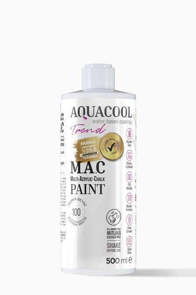 Aquacool Trend Akrilik Hobi Boya 500 ml Su Bazlı Hibrit Dönüşüm Boyası 100 Pa...