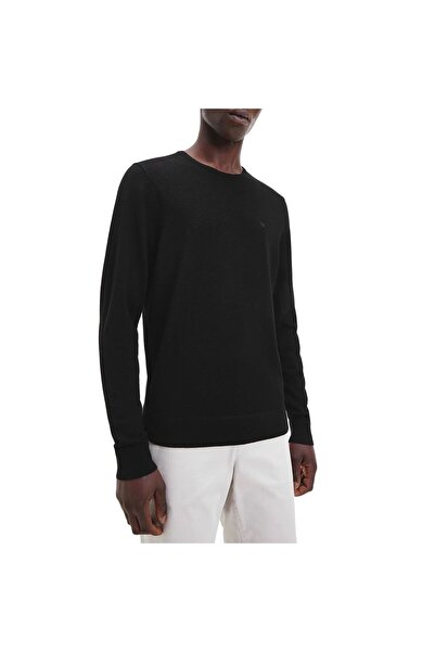 Calvin Klein Ανδρικό φούτερ από 100% μαλλί, με λογότυπο, μακρυμάνικο, με λαιμ...