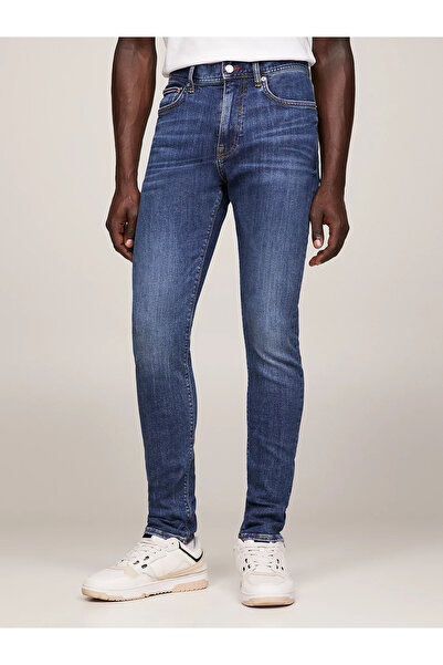 Tommy Hilfiger Erkek Denim Normal Belli Düz Model Günlük Kullanım Mavi1 Jeans