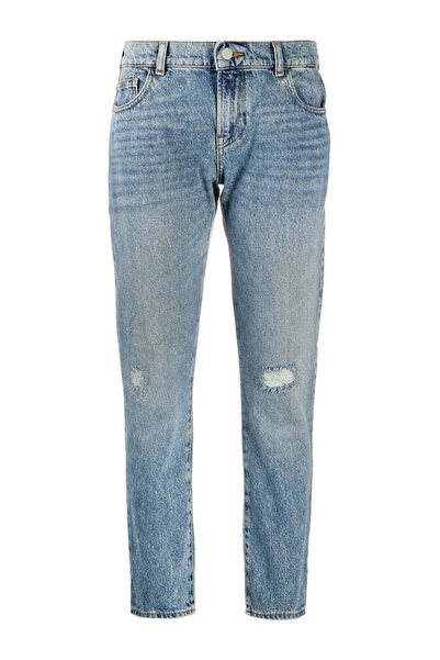 Emporio Armani Γυναικείο βαμβακερό παντελόνι με φερμουάρ και πέντε τσέπες σε ...