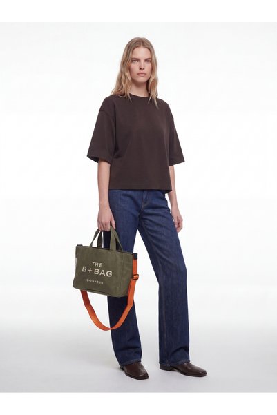 Bonheur Canvas Green Tea Small Tote Bag