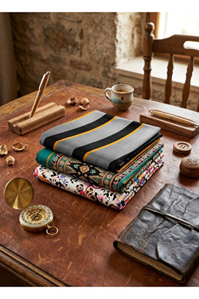 AFVENTE Ριγέ ,Σάλι με μοτίβο λουλουδιών Soft Βαμβάκι Αγοράστε 3, πληρώστε για 2