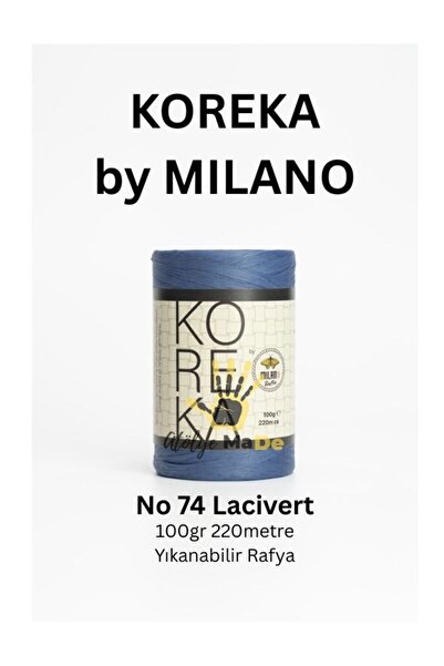 Milano Koreka by - 74 Σκούρο Μπλε Μονό Μοντέλο 100γρ 220 μέτρα ΠΛΕΝΕΤΑΙ ΡΑΦΙΑ