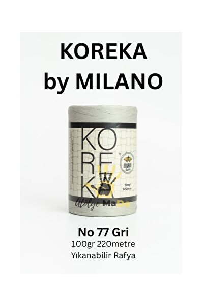 Milano Koreka by - 77 Gray Single Yarn 100Gr 220Meters Washable Rayon