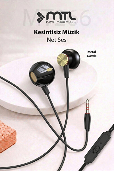 MTL 3.5 MM Jack Girişli Stereo Kulak İçi Metal Kablolu Kulaklık Konforlu Ses ...