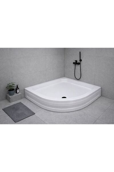 vendor store 80x80 Oval Panelli ve Ayaklı Akrilik Duş Teknesi