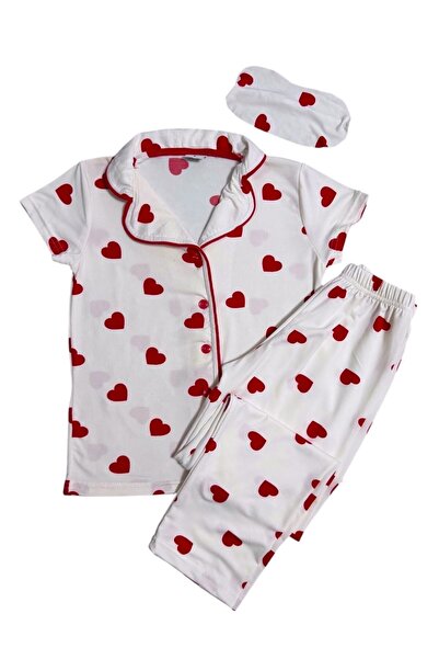 Fil Kids Κοριτσίστικο 100% βαμβακερό πουκάμισο με μοτίβο καρδιάς γιακά κόκκιν...