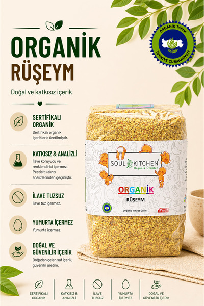 Soul Kitchen Organik Ürünler Organik Sertifikalı Rüşeym Eko Paket Katkısız An...