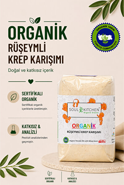 Soul Kitchen Organik Ürünler Organik Sertifikalı Rüşeymli Krep Karışımı Katkı...
