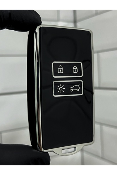 BARKAS ELEKTRONİK Dacia Duster Sandero III - Θήκη κλειδιού Nano με μαύρη ασημ...