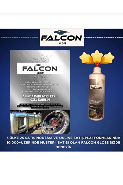 POLATLI OTO AKSESUAR Falcon Krom Jant Ve Alüminyum Yüzey Parlatıcı