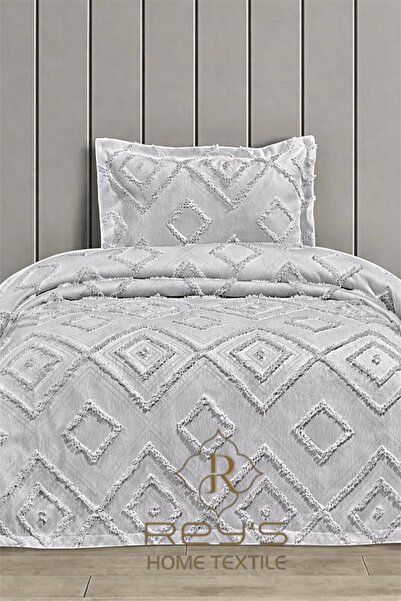 REYS Iskandinav Tek Kişilik Yatak Örtüsü Takımı 180x250 - GRİ -