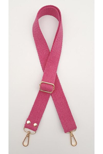 Nusrat Bilişim Fuchsia Light Gold Metal Cotton Bag Accessory - 120X3 cm Column
