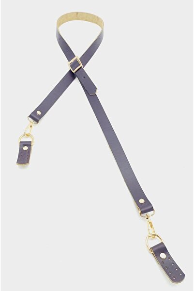 Nusrat Bilişim Real Leather Adjustable Long Purse Handle - 2X130 Purple Light...