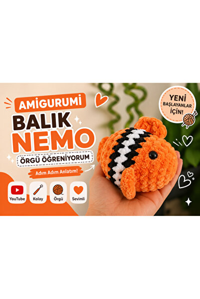KREATİF TASARIM Kreatif Örgü Balık Nemo Örgü Öğrenme Kiti