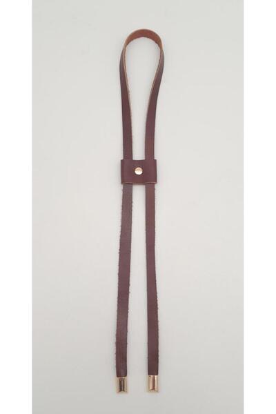 Asel Hobi Tasarım Bag Accessory Red Brown Real Leather Drawstring Light Gold ...