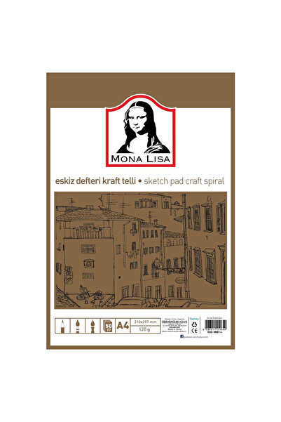 MONA LİSA MİLANO كراسة رسم موناليزا A4 كرافت - 100 جرام 50 Yp Mn01-4